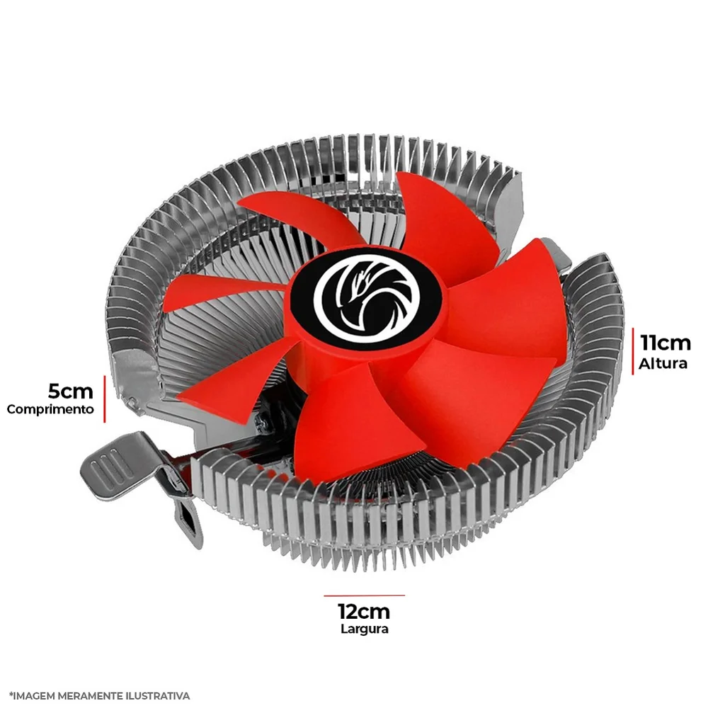 Cooler Para Processador Rise Mode Universal, Intel e AMD, 1155/1151/AM4/ AM3 7