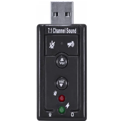 Placa De Som Externa USB, Vinik Ausb71, Som Virtual 7.1