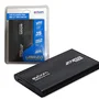 Case Para HD Exbom Externo, SATA 2.5, USB, Alumínio Resistente, Preto