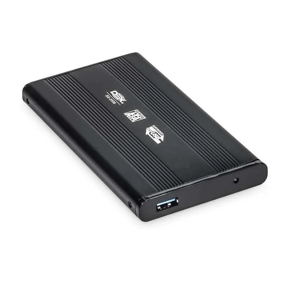 Case Para HD Exbom Externo, SATA 2.5, USB, Alumínio Resistente, Preto