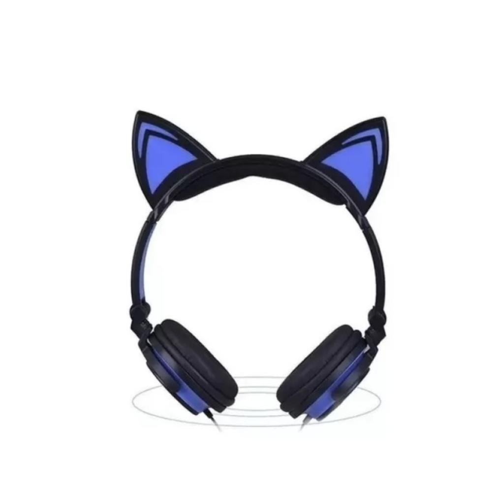 Fone Ouvido Headphone Orelha De Gato C/glitter