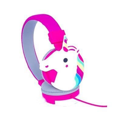 Fone Ouvido Cartoon Unicornio C/microfone E C/fio – Rosa | KaBuM!