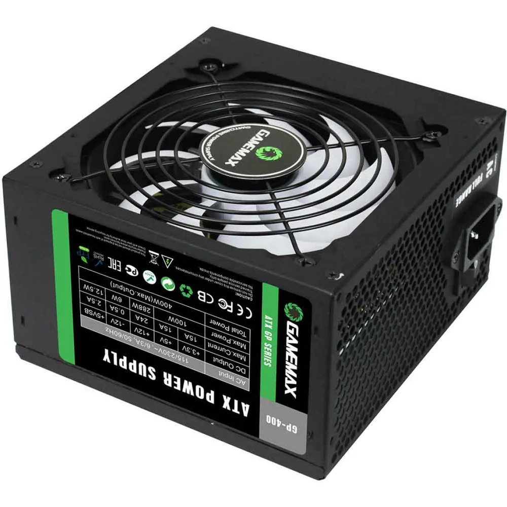 Fonte Gamemax, 400W, 80 Plus Bronze, Box - GP400A