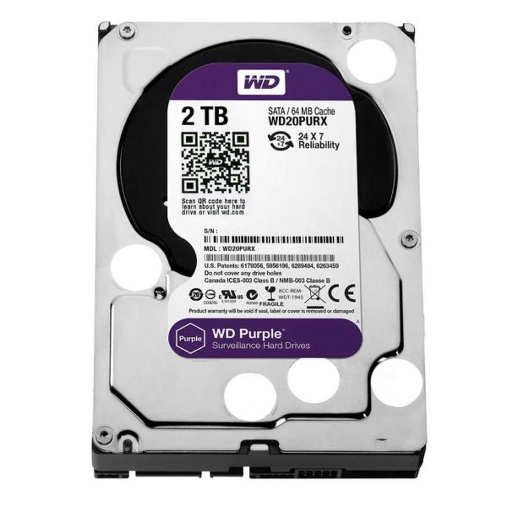 Hd Western Digital Purple Wd, 2tb, Wd20purx, 0076713-01