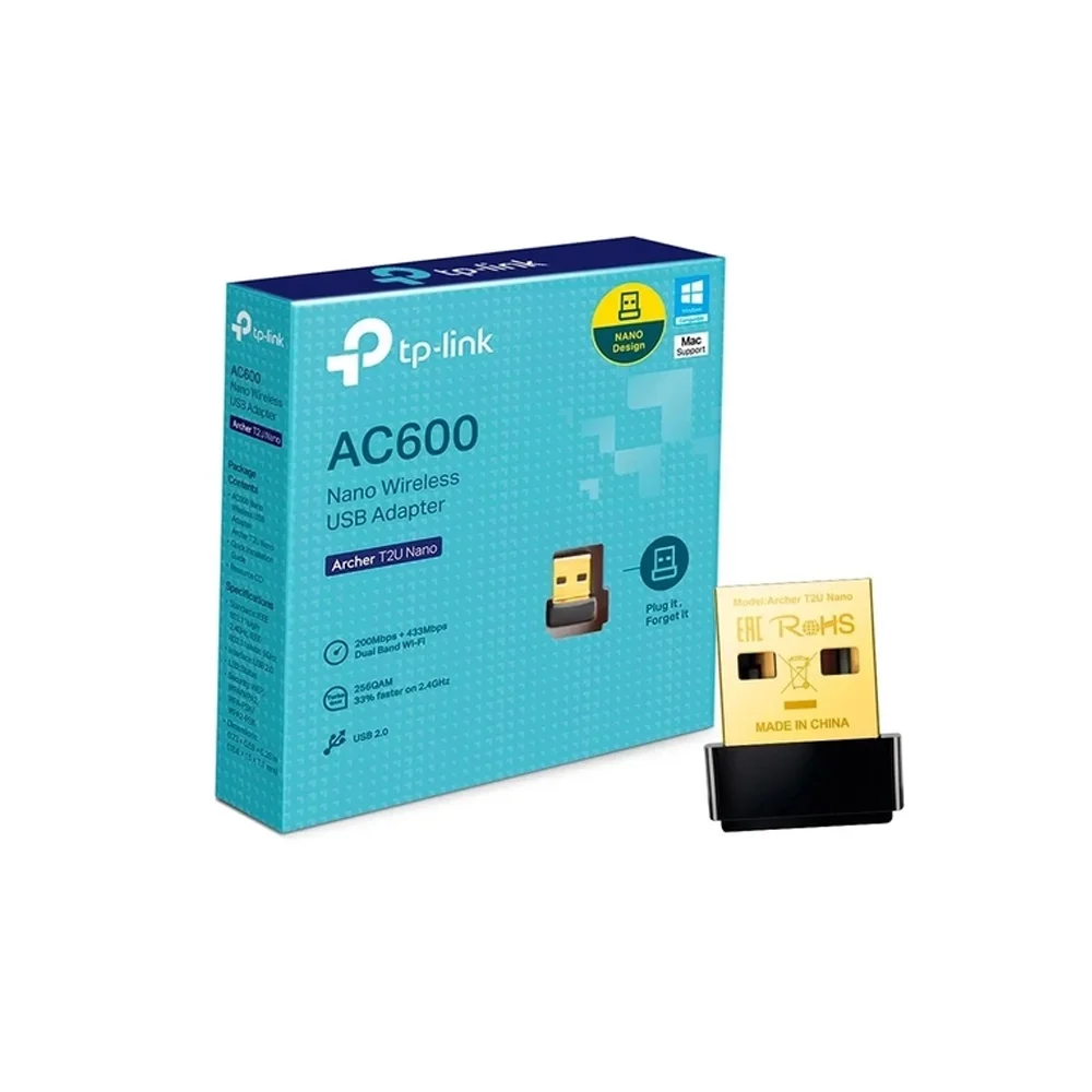 Imagem 3 de 5 do produto Adaptador TP-Link, USB Nano, Archer T2U Nano - AC600