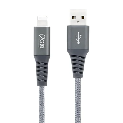 Cabo Lightning I2go Certificado Mfi 2m 2,4a Chumbo
