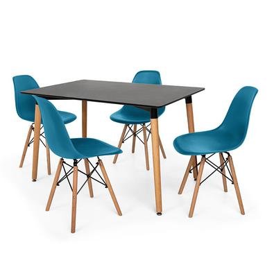 Kit Mesa Jantar Eiffel 120x80cm + 4 Cadeiras Charles Eames O Kit Mesa Jantar Eiffel 120x80cm + 4 Cadeiras Charles Eames são importantes itens para a s