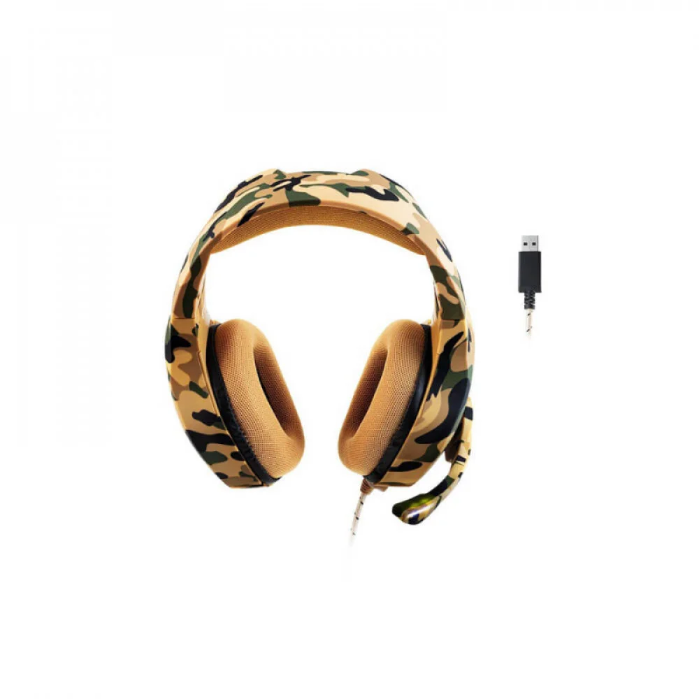Imagem 4 de 5 do produto Headset Gamer Multi Ph305 Warrior Straton USB 2.0 Stereo Army Led Branco