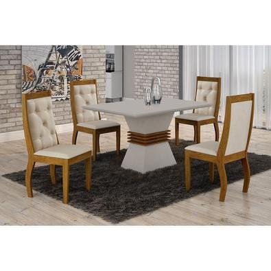 A Sala de Jantar Lucy Rufato. Foi projetada para dar elegância e comodidade para sua casa com design de alta qualidade e durabilidade, esse conjunto a