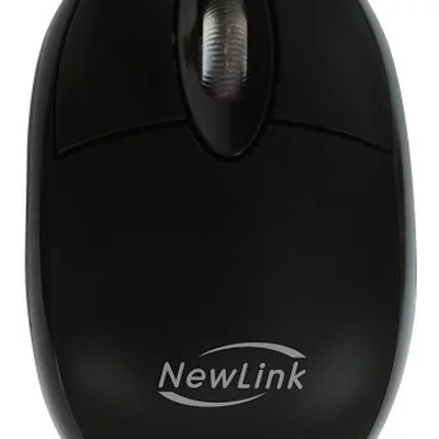 Mouse Mini Com Fio Fit Newlink, 1000 DPI, 3 Botões, USB, Preto - Mo304c