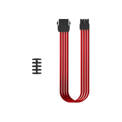 Cabo Sleeved Deepcool 8 Pinos Cpu 30cm Vermelho, Dp-ec300-cpu8p-rd