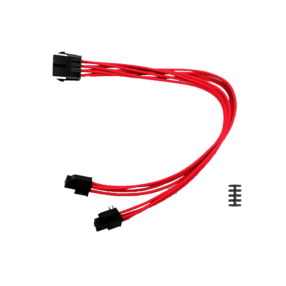 Imagem 2 de 2 do produto Cabo Sleeved Deepcool 8 Pinos Cpu 30cm Vermelho, Dp-ec300-cpu8p-rd