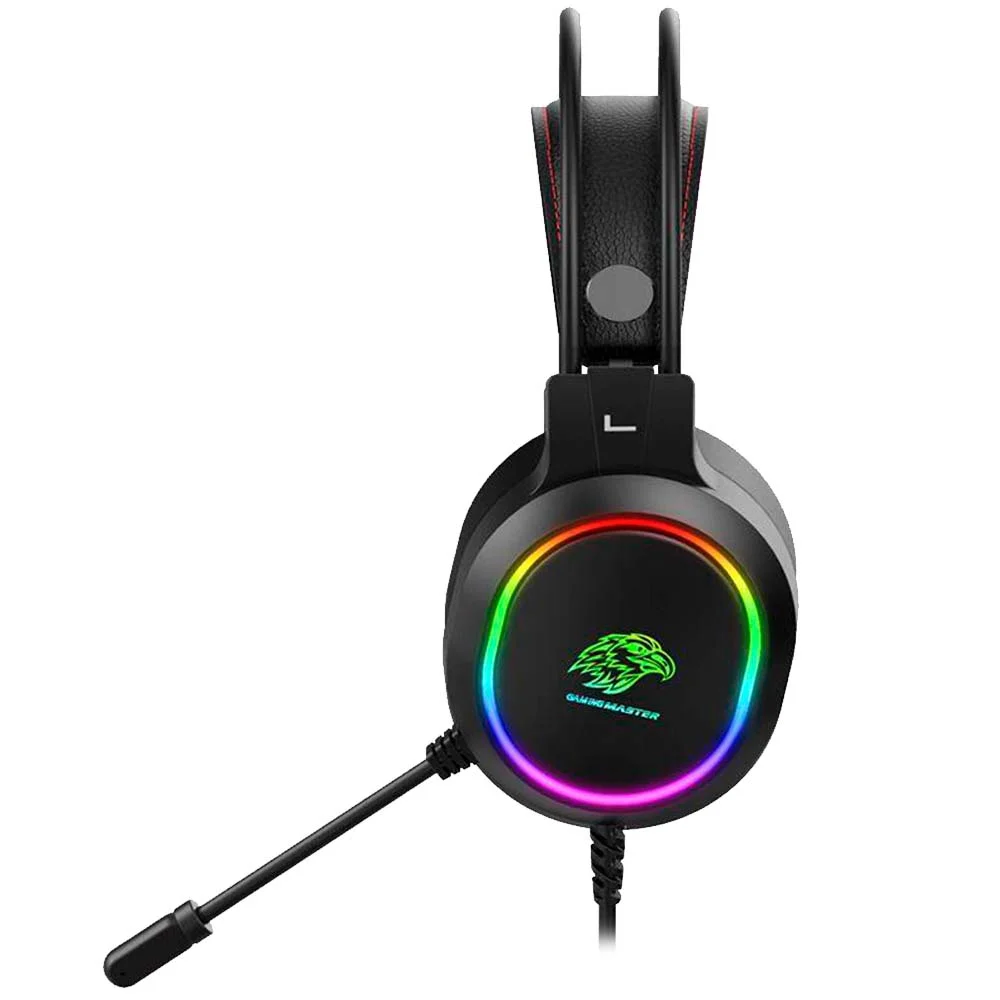Imagem 3 de 3 do produto Headset Gamer com Fio K-mex Ar43, RGB, LED, 7.1 Surround Digital, USB - Ar43000s71ppb0x