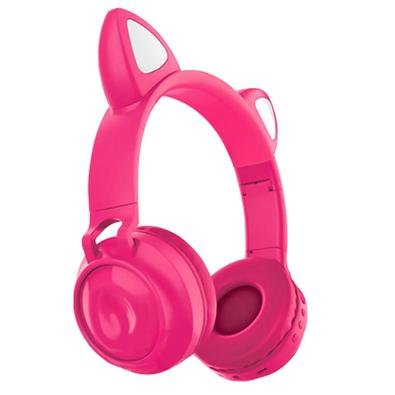 Fone Gatinho com Bluetooth 5.0 Pink Iluminação LED 8 Cores Dobrável  Microfone Embutido HF-C290BT | KaBuM!