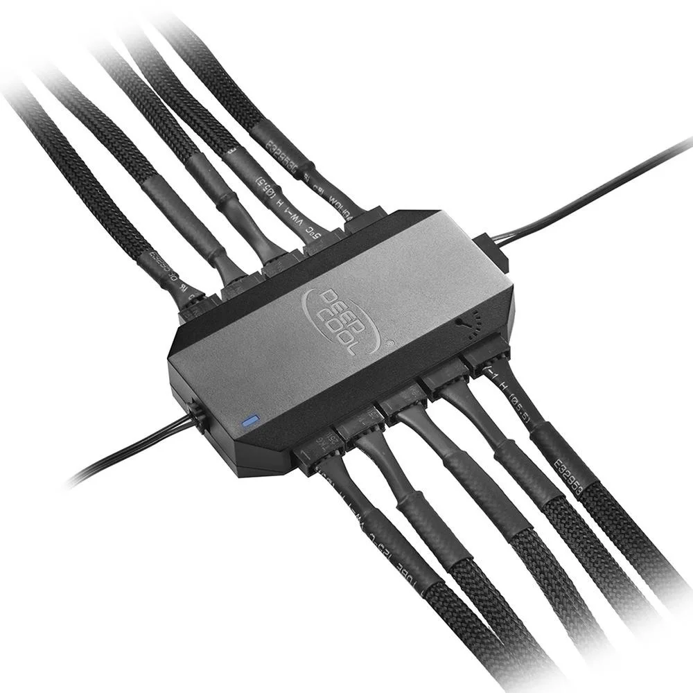 Imagem 3 de 5 do produto Controlador De Fan E HUB Deepcool Fh-10, Com 10 Saídas, 3 E 4 Pinos, Função Pwm - Dp-f10pwm-hub