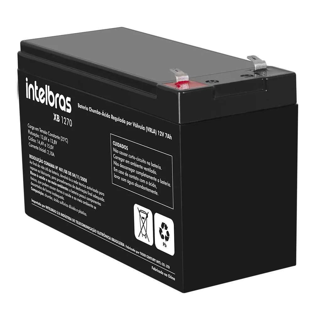 Imagem 2 de 5 do produto Bateria Intelbras Selada Para Nobreak 12v X 7 Amp Xb1270