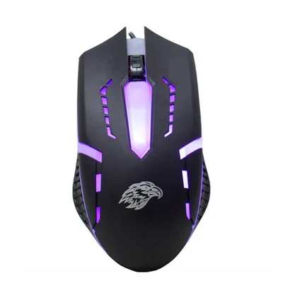 Mouse Gamer K-mex, LED, 1600 DPI, USB, Preto - MOA8