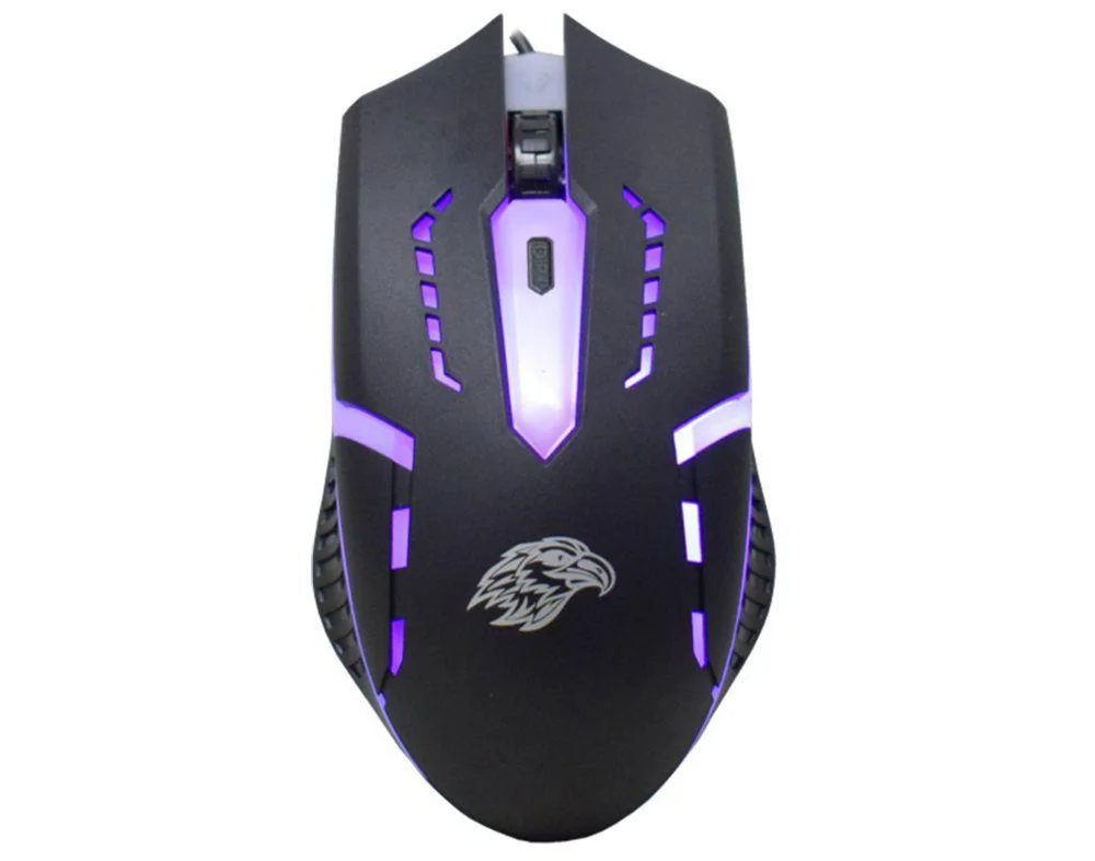 Imagem 3 de 5 do produto Mouse Gamer K-mex, LED, 1600 DPI, USB, Preto - MOA8