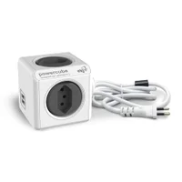 Filtro de Linha PowerCube Bivolt, Com 4 Tomadas 10A + 2 USB 2.4A, Proteção Infantil, Cabo 1,5 metros, Preto e Branco, PWC-X4U, ELG
