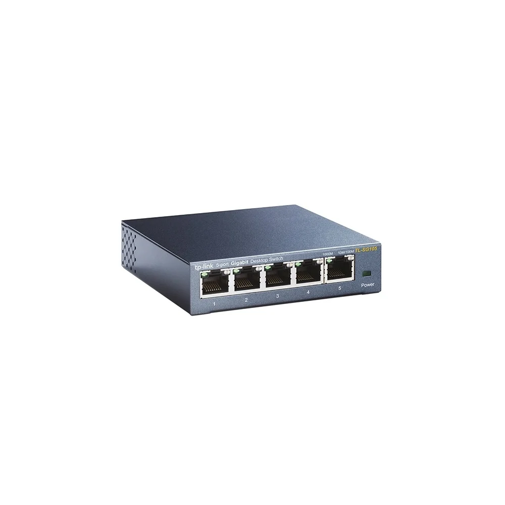 Imagem 3 de 5 do produto Switch Gigabit Tp-link Tl-sg105 5 Portas (10/100/1000 Mbps) Não Gerenciável