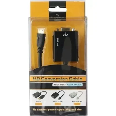 Adaptador HDMI Para VGA HD Conversion Cable