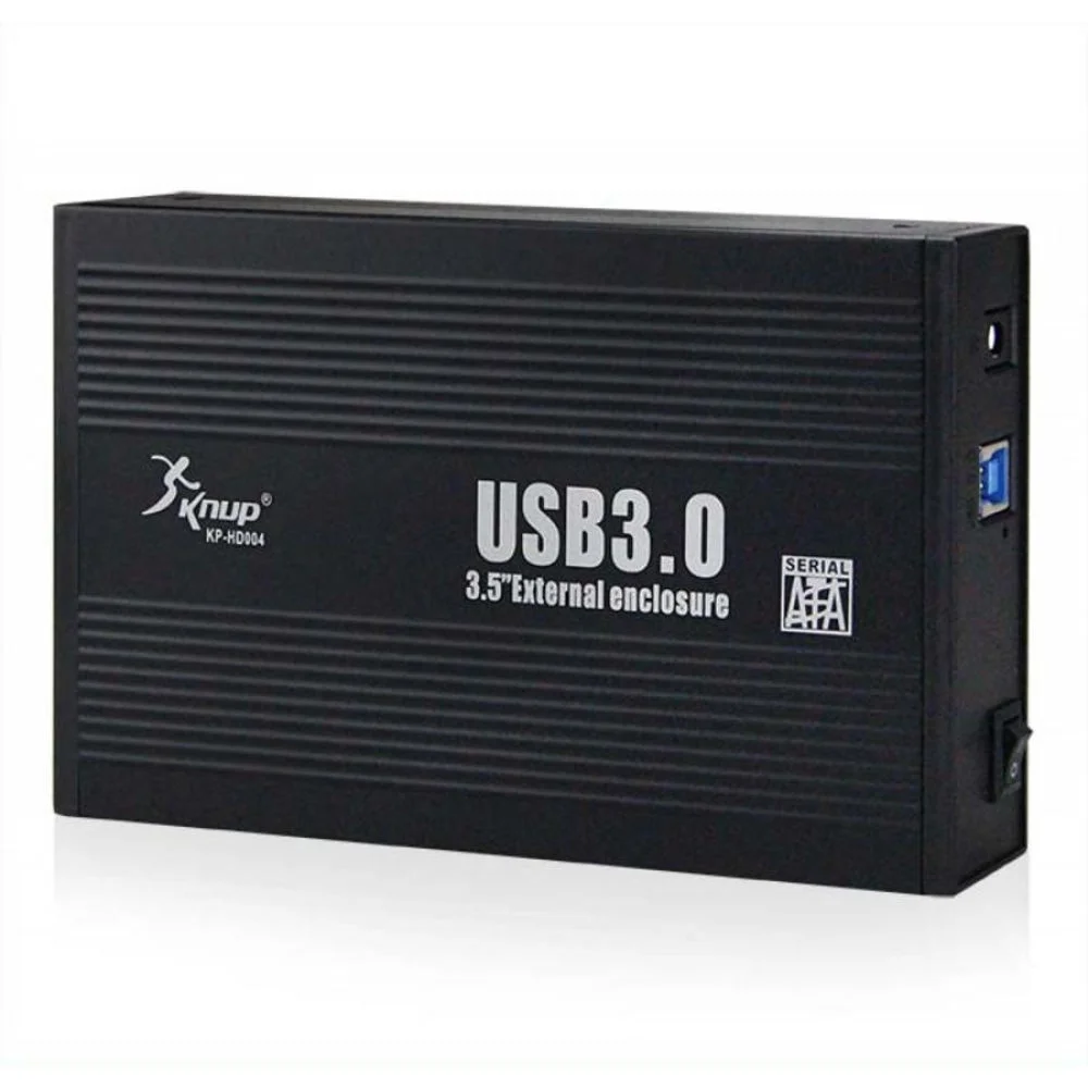 Case HD 3.5 Sata USB 3.0 Preto - Knup Case HD 3.5 Sata USB 3.0 Preto - Knup