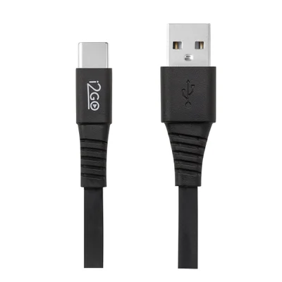 Cabo Usb-c I2go 1,2m 2,4a Flat Preto