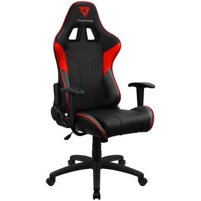 A Cadeira EC3 Thunderx3 é construída com a tecnologia única AIR Tech. Encosto ajustável até 180°, ajustes dos braços fixo e almofada para a coluna.