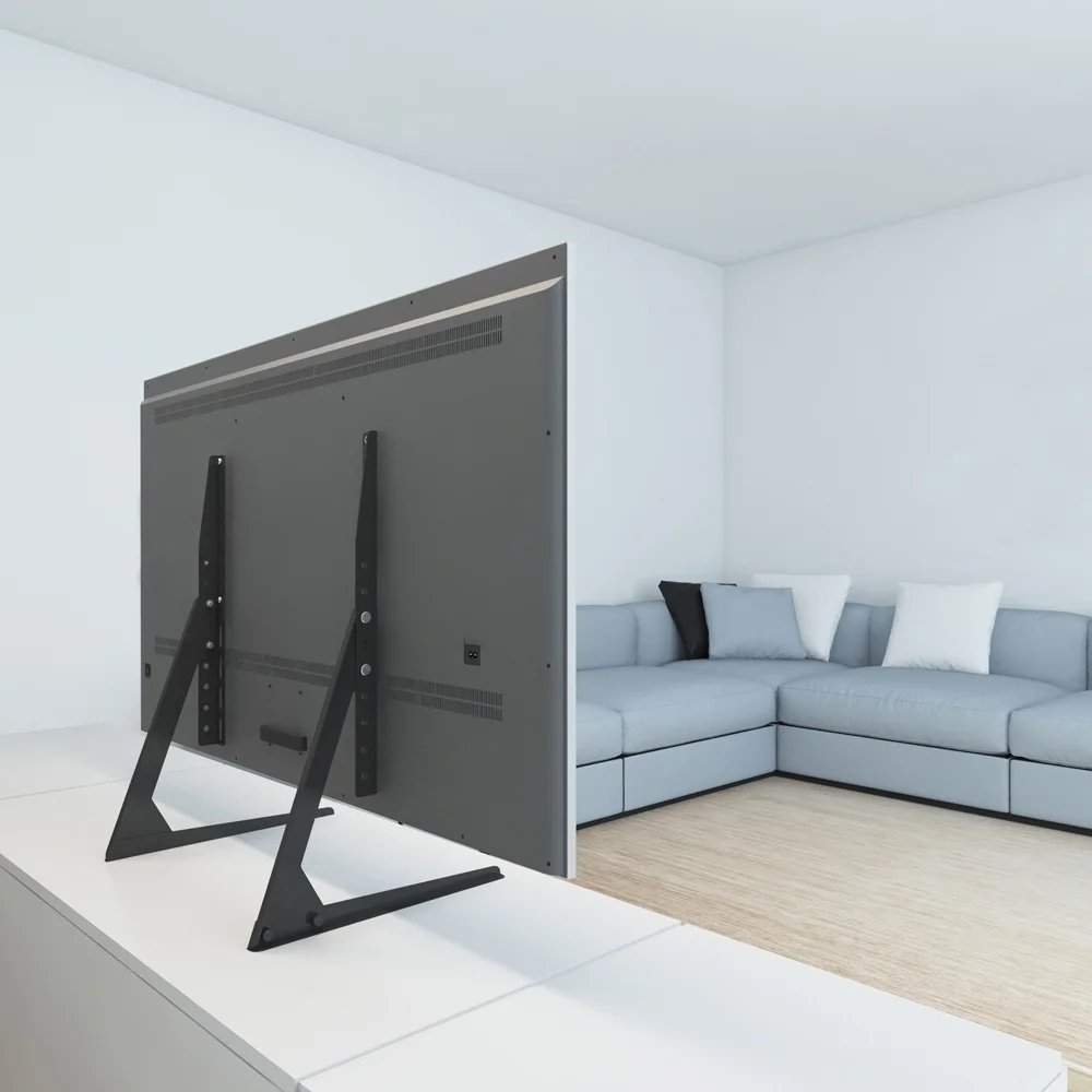 Imagem 2 de 5 do produto Suporte Base Para Tv De Mesa 32 a 65 Preto Universal Stand100