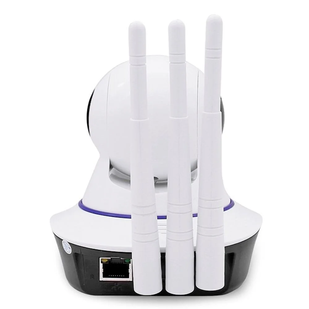 Imagem 2 de 5 do produto Câmera Segurança Ip Hd 720p Sem Fio Wifi P2 Áudio Cartão Sd