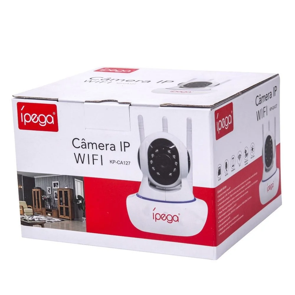 Imagem 5 de 5 do produto Câmera Segurança Ip Hd 720p Sem Fio Wifi P2 Áudio Cartão Sd