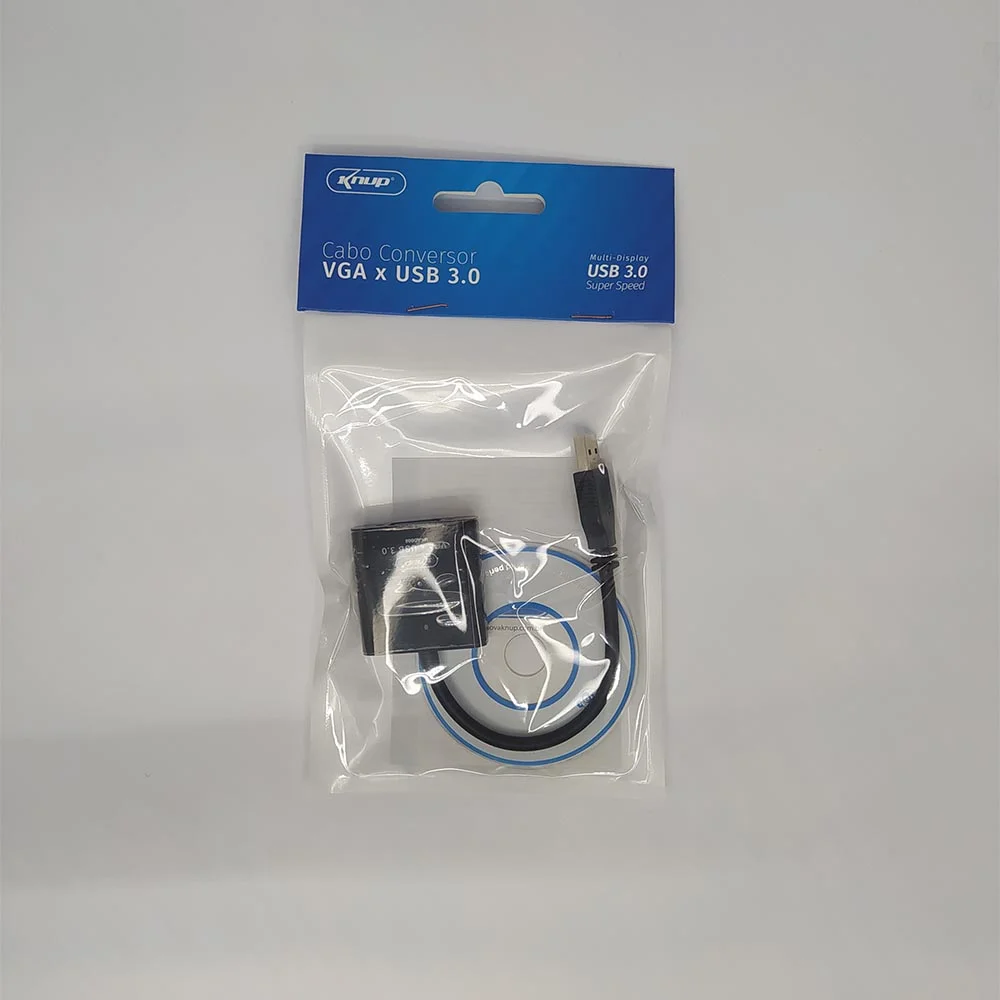 Imagem 2 de 4 do produto Cabo Adaptador Knup USB 3.0, Para VGA Fêmea - Kp-ad006
