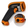 Leitor de Código de Barras Sem Fio a Laser Wireless USB Preto e Laranja 650nm Laser Knup - KP-1018
