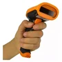 Leitor de Código de Barras Sem Fio a Laser Wireless USB Preto e Laranja 650nm Laser Knup - KP-1018