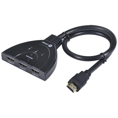 Switch HDMI 3 Entradas E 1 Saida 1.3v Com Suporte 3d E 1080p
