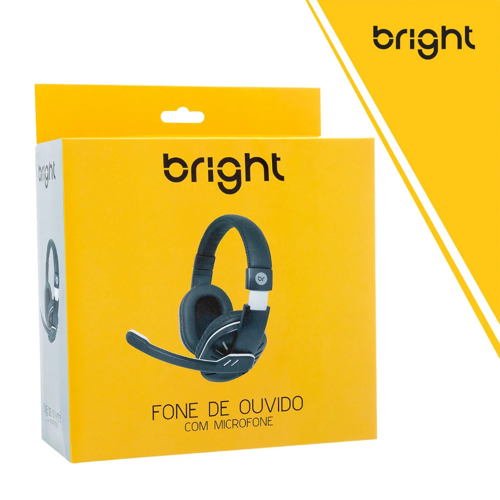 Imagem 3 de 5 do produto Fone De Ouvido Headset Home Haste Regulável Preto E Prata 181 Bright