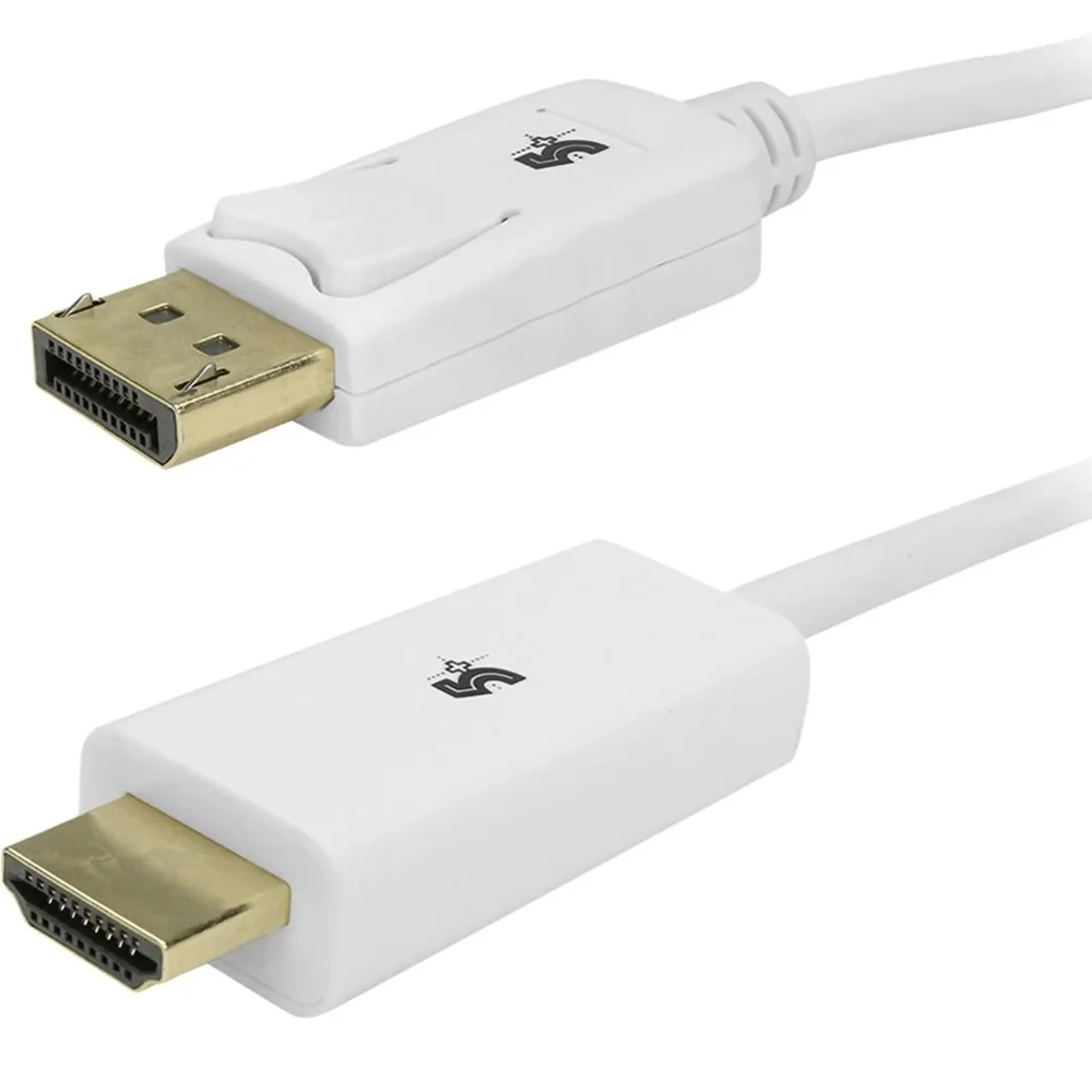 Imagem 2 de 5 do produto Cabo Displayport 1.2 Para HDMI 2m C/ Trava Branco 075-8821