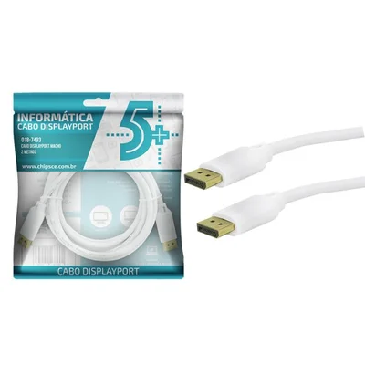 Cabo Displayport Macho X Displayport Macho Chip Sce, Versão 1.2, 4K