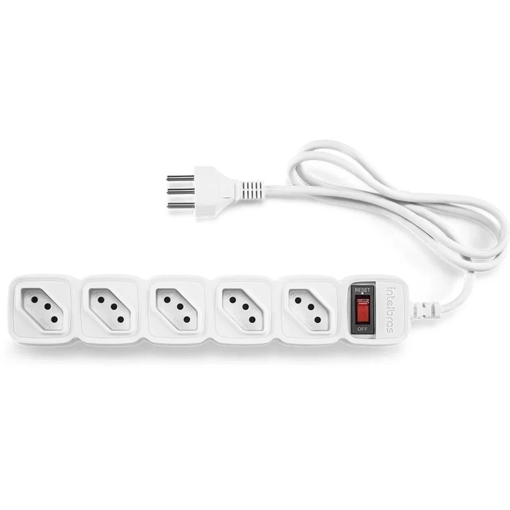 Imagem 2 de 5 do produto Filtro De Linhas Intelbras Epe 205 Pt 5 Tomadas 1 Metro- 4824200 Branco Bivolt