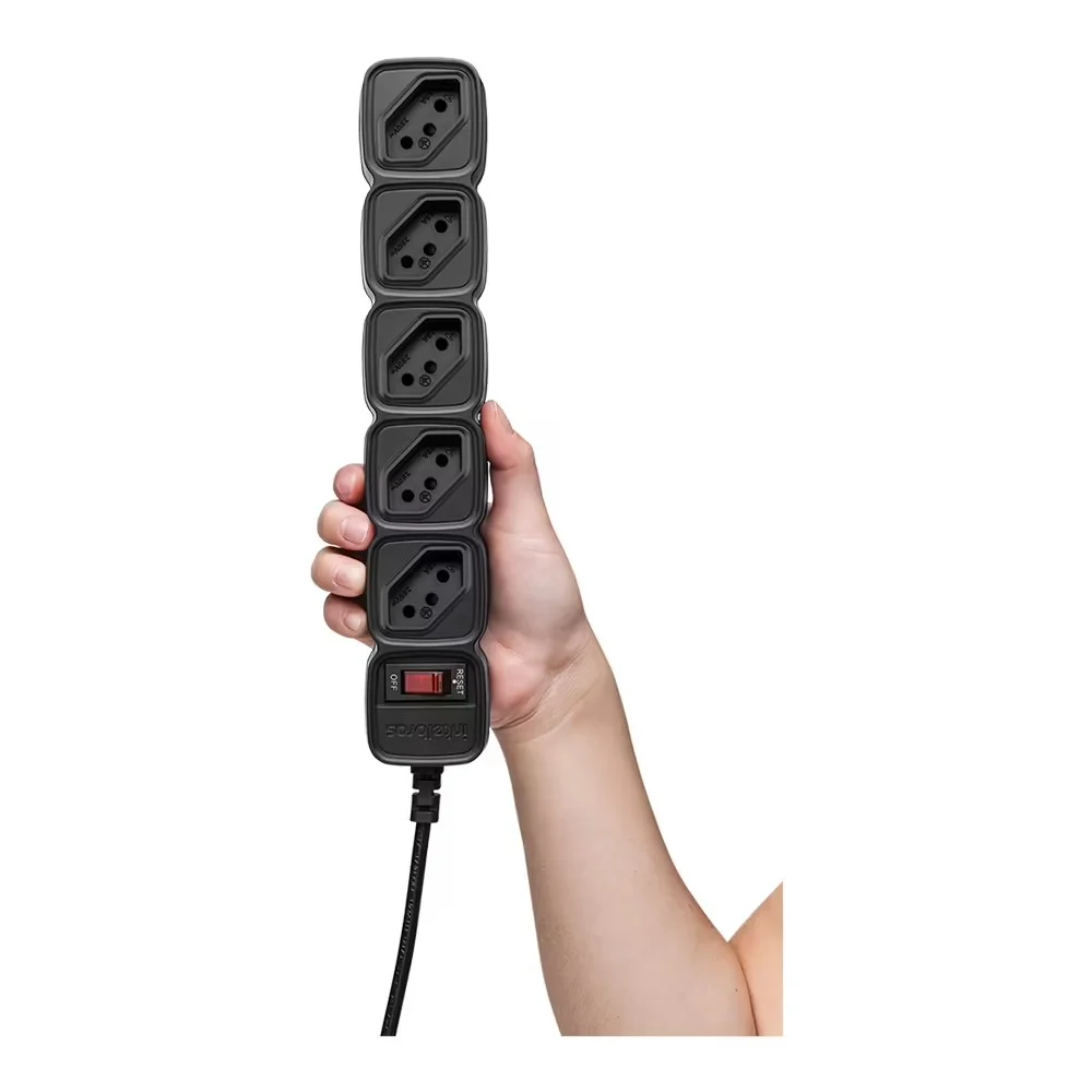 Imagem 3 de 5 do produto Protetor Eletrônico Intelbras com 5 Tomadas - EPE 205 Preto
