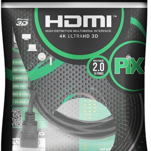 Imagem 3 de 5 do produto Cabo Hdmi 2.0 018-2223 4k Ultra Hd 3d 3 Metros Suporte A Hdr