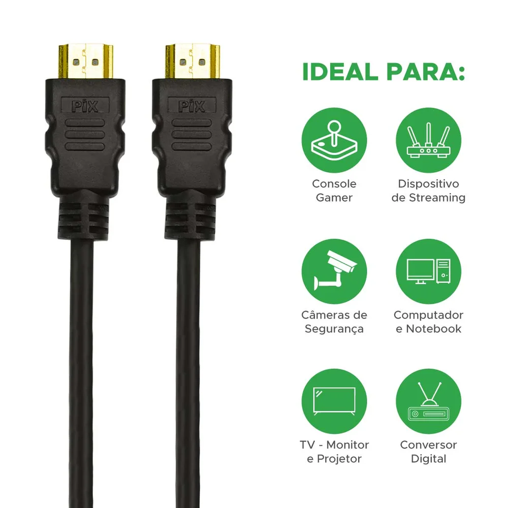 Imagem 4 de 5 do produto Cabo Hdmi 2.0 018-2223 4k Ultra Hd 3d 3 Metros Suporte A Hdr