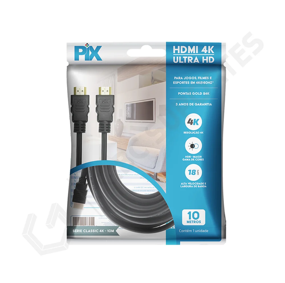Imagem 4 de 5 do produto Cabo Pix HDMI 10 Metros 2.0 19 Pinos 4k 018-2230