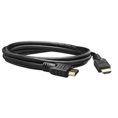 Cabo HDMI Alta Performance V2.0, 4k Ultra Hd, Arc E Ethernet, Conectores Com Banho De Ouro 24k, Com 1,8 Metros, Preto, Hs1018, Elg