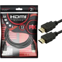Cabo HDMI 2.0, 4K, 3D Ultra HD, 19 Pinos, Tv Compatível Com PS3 PS4 PS5, 2 Metros - 018-2222 Cabo HDMI 2.0, 4K, 3D Ultra HD, 19 Pinos, Tv Compatível Com PS3 PS4 PS5, 2 Metros - 018-2222