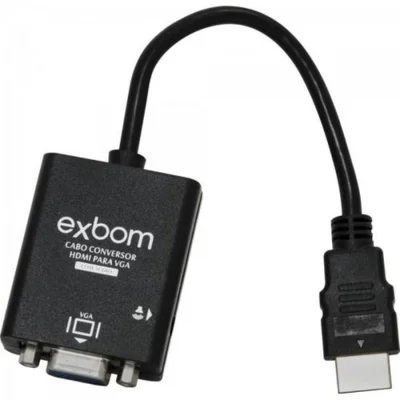 Cabo Conversor exbom HDMI-VGA com audio 1080p