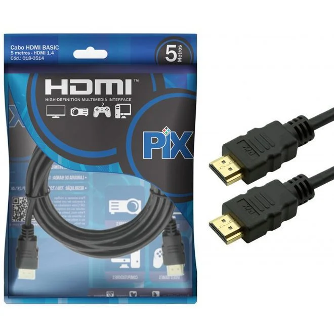 Imagem 2 de 3 do produto Cabo Pix HDMI GOLD 1.4 - 4K ULTRAHD 15P 5M 018-0514.