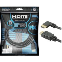 Cabo HDMI L Pix, 5M, 90 Graus, Blindado, 2.0 Ethernet, 4K - 3D018-3325