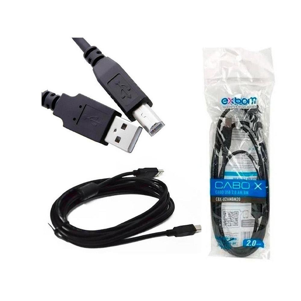 Imagem 3 de 3 do produto Cabo De Impressora Usb 2.0 2mts Am+bm C/ Filtro