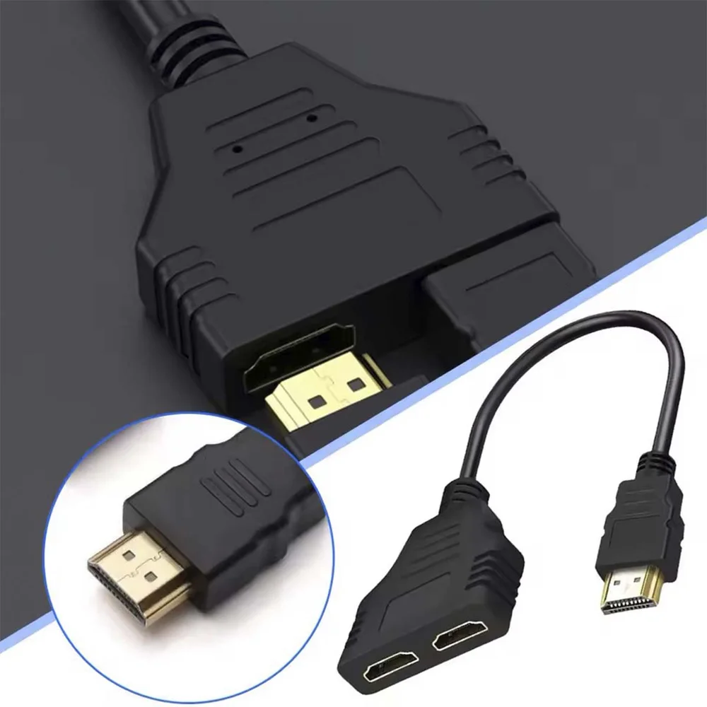 Imagem 2 de 5 do produto Cabo HDMI Divisor Splitter Duplicador Y HDMI 1x2 Xt-2010